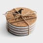 Farm Faith - Cork & Metal Coasters, Set of 4