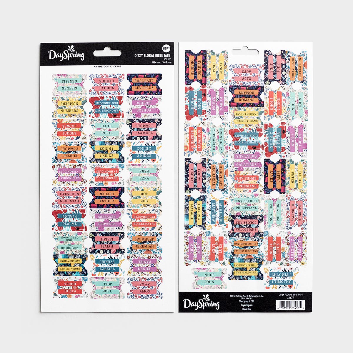 Ditzy Floral - Books of the Bible Tabs