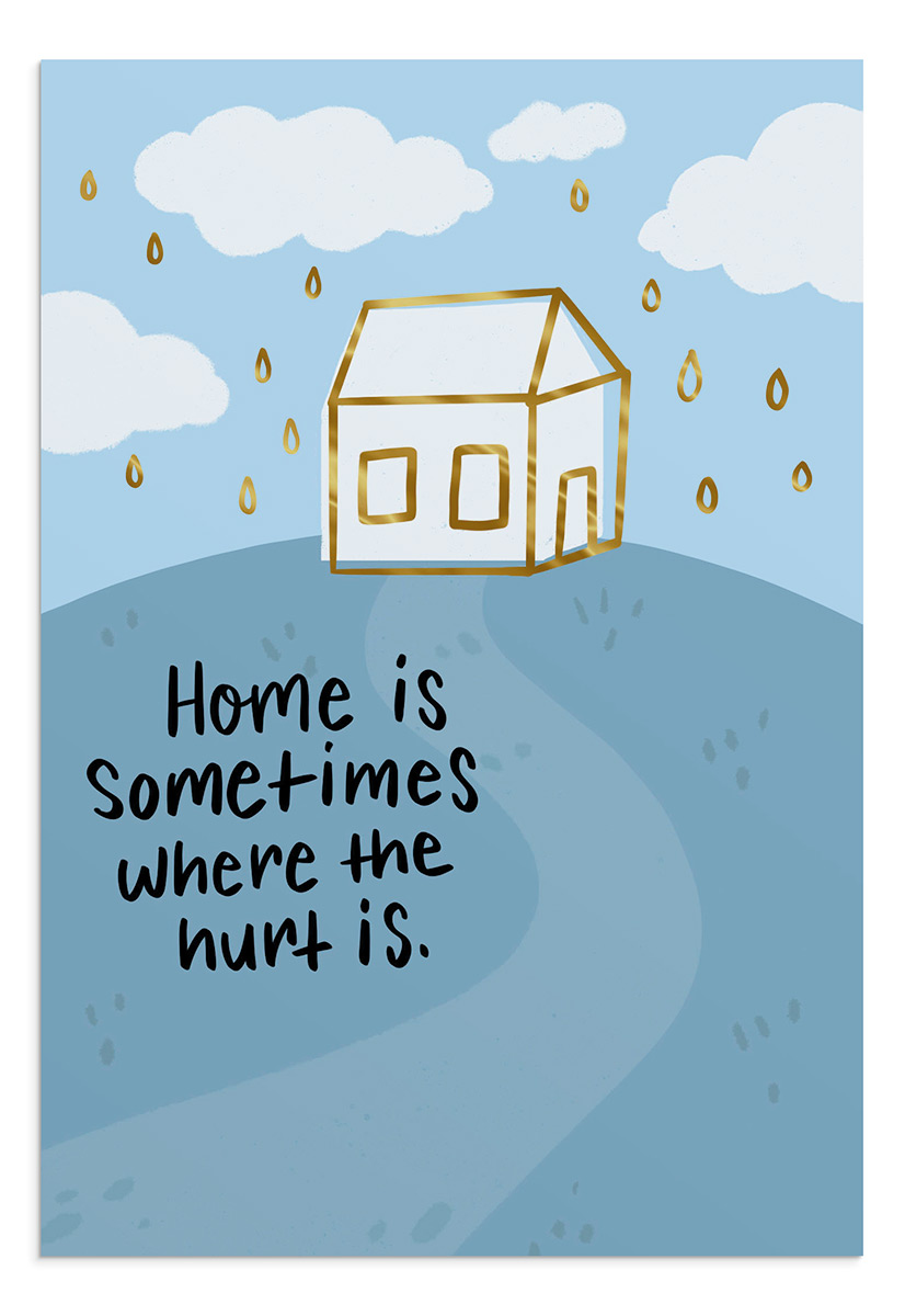 The Struggle Bus - Everyday Empathy - When Home Hurts - 1 Greeting Card