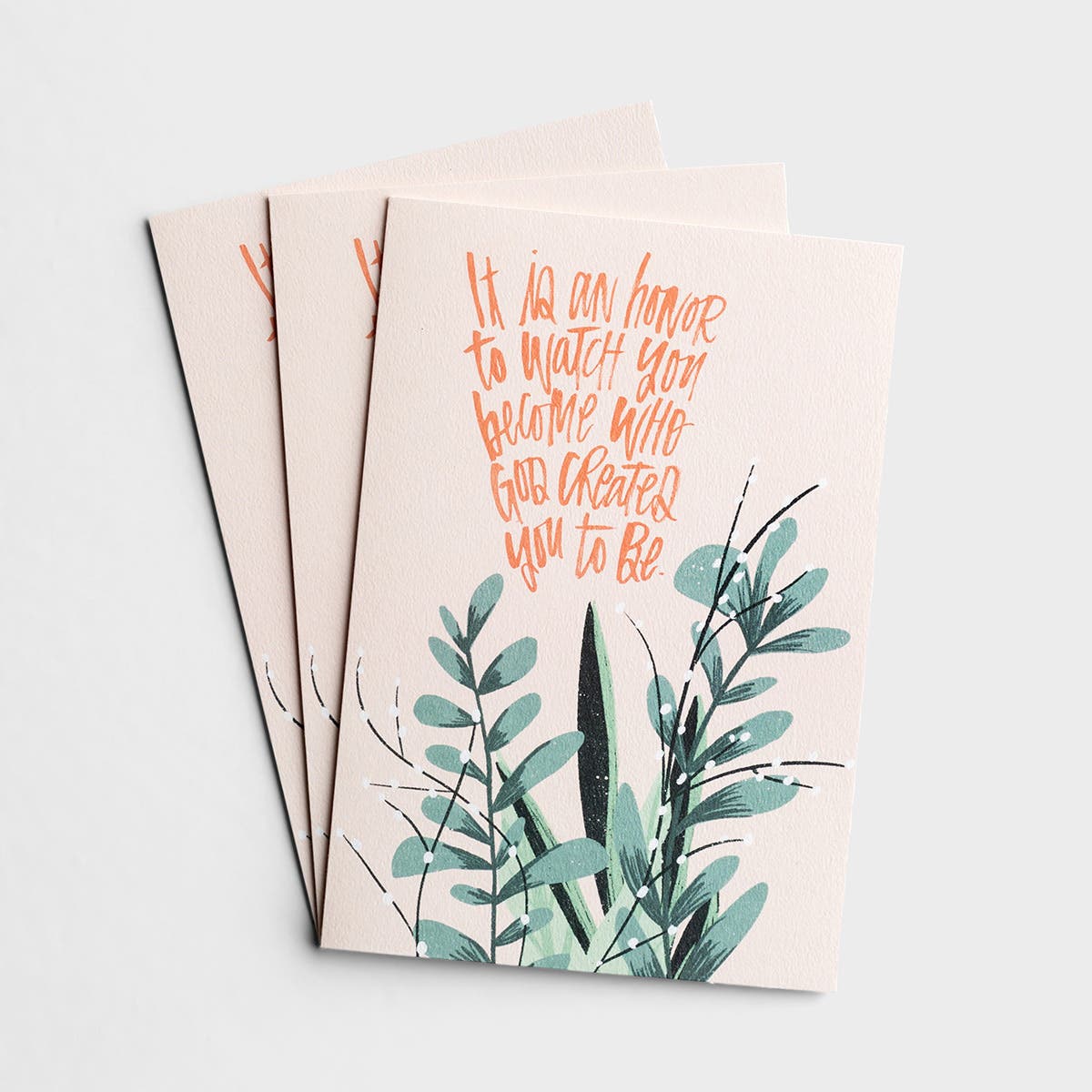 Katygirl - Blank - Who God Created You to Be - 3 Premium Cards