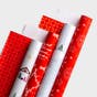 Traditional Christmas Wrapping Paper - 4 Roll Bundle