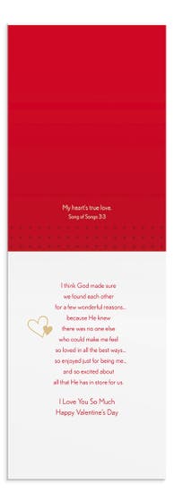Valentine's Day - One I Love - My Heart's True Love - 1 Greeting Card