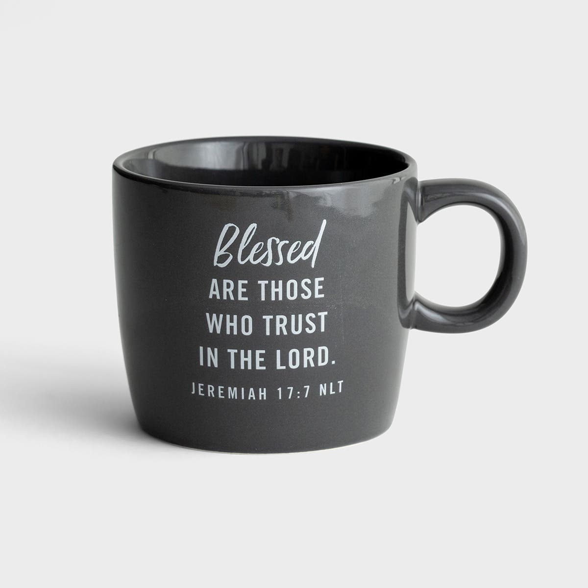 Blessed Man Ceramic Coffee Mug with Dipped Clay Base - Jeremiah 17:7