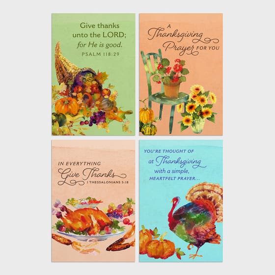 Thanksgiving - Prayers - 12 Boxed Cards