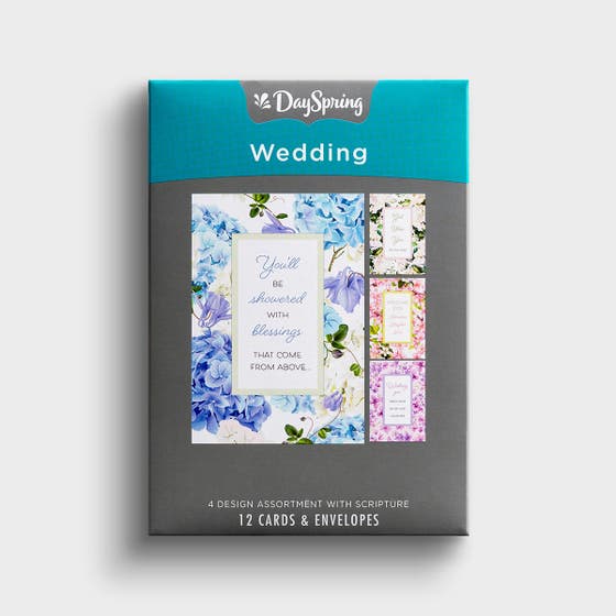 Wedding - Showered With Blessings - 12 Boxed Cards