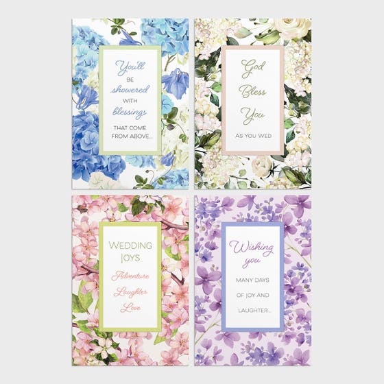 Wedding - Showered With Blessings - 12 Boxed Cards