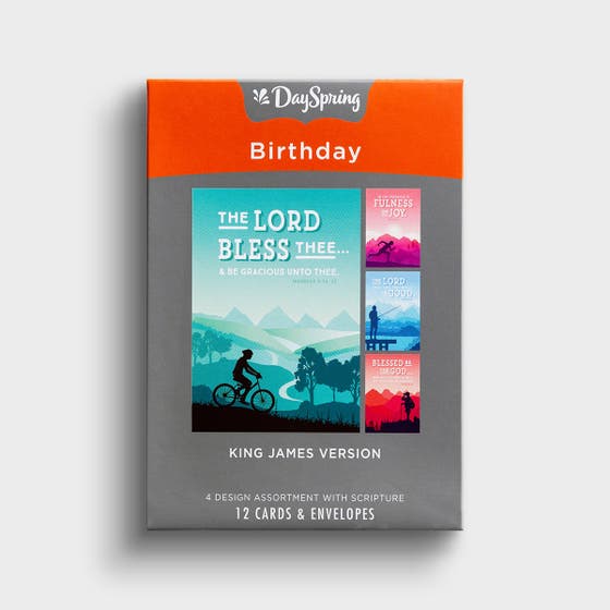 Birthday - Outdoor Activities - 12 Boxed Cards, KJV