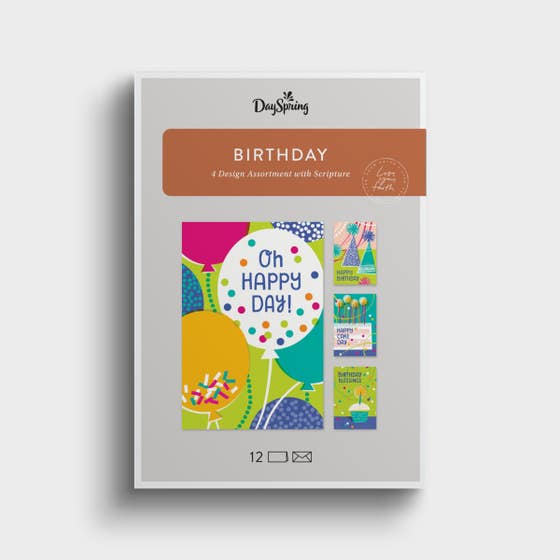 Birthday - Oh Happy Day - 12 Boxed Cards