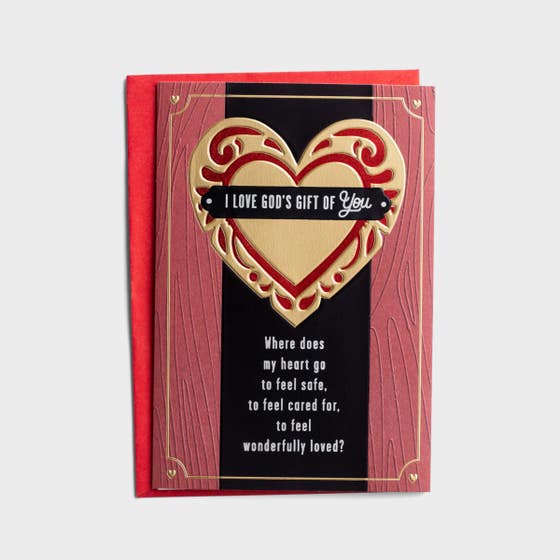 Valentine's Day - Husband - God's Gift of You - 1 Greeting Card