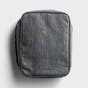 Gold Cross - Gray Canvas Bible Cover