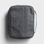 Gold Cross - Gray Canvas Bible Cover