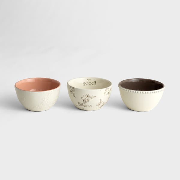 Mary & Martha - Grace & Gratitude Dip Bowls  |  Set of 3