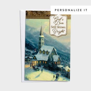 Thomas Kinkade - God's Love Still Shines Bright - 50 Christmas Boxed Cards