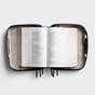 Gold Cross - Navy Canvas Bible Cover
