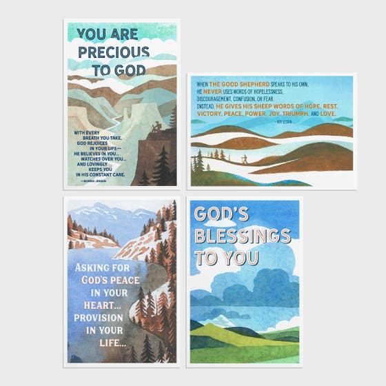 Encourage - Peaceful Destinations - 12 Boxed Cards, KJV