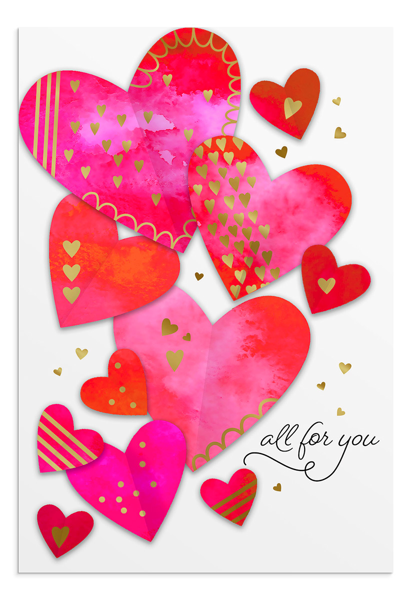 Valentine's Day - One I Love - All For You - 1 Premium Card