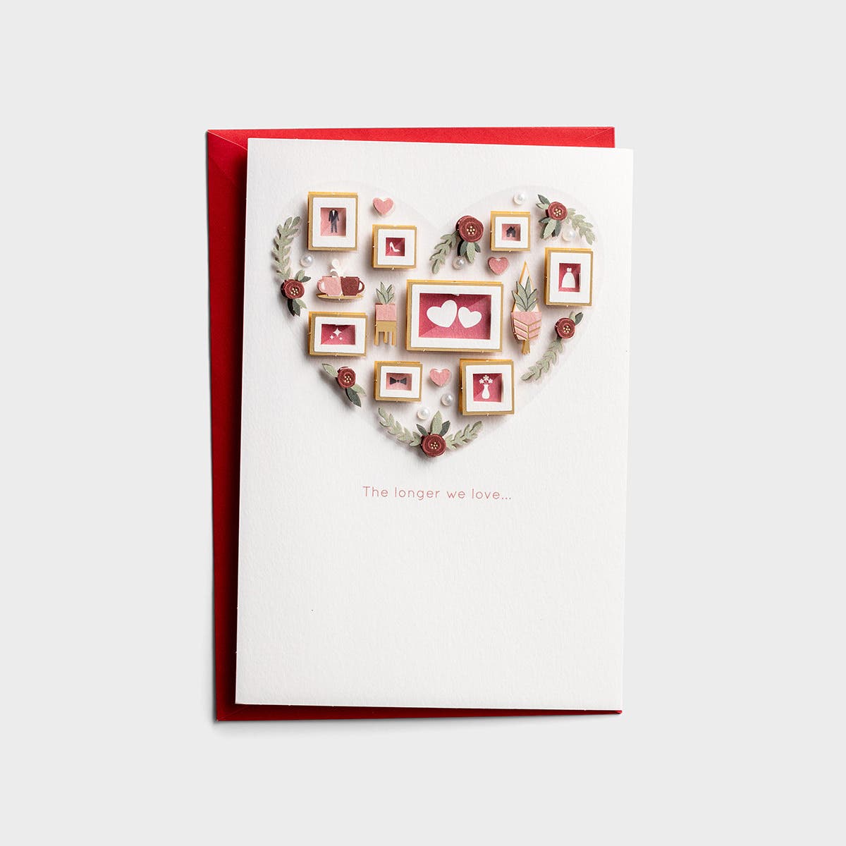 Valentine's Day - Wife - The Longer We Love - 1 Premium Greeting Card