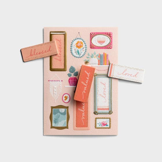 Mother's Day - Loved, Blessed, Valued Bookmarks - 1 Premium Card