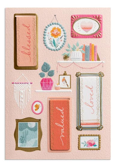 Mother's Day - Loved, Blessed, Valued Bookmarks - 1 Premium Card
