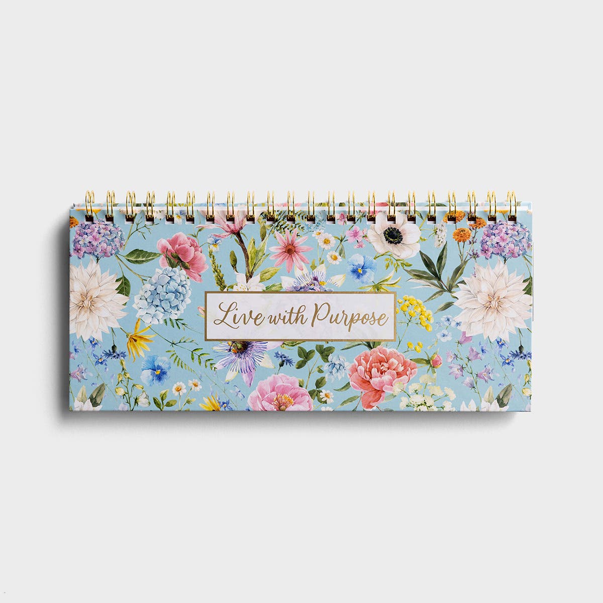 Live With Purpose - Floral - Undated Desktop Weekly Planner Pad Scheduler