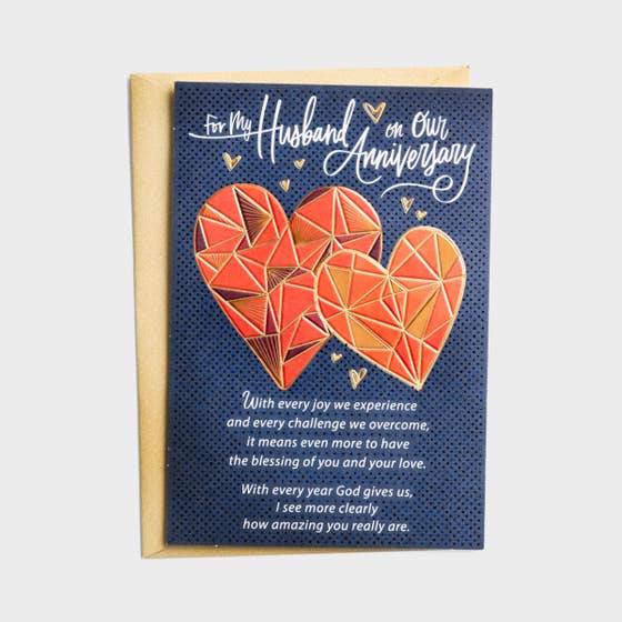 Anniversary - Husband - Joy We Experience - 1 Greeting Card