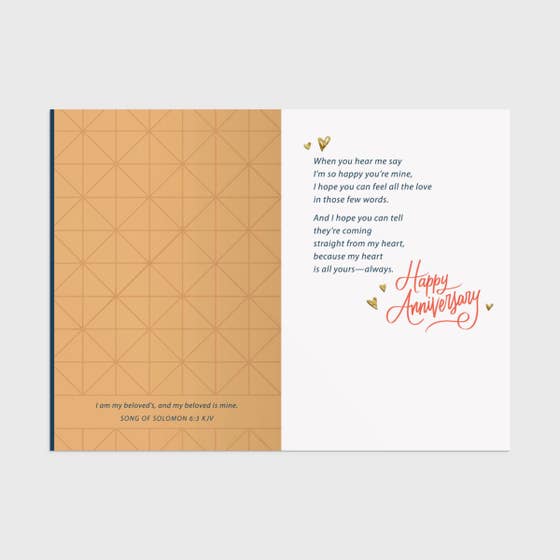Anniversary - Husband - Joy We Experience - 1 Greeting Card