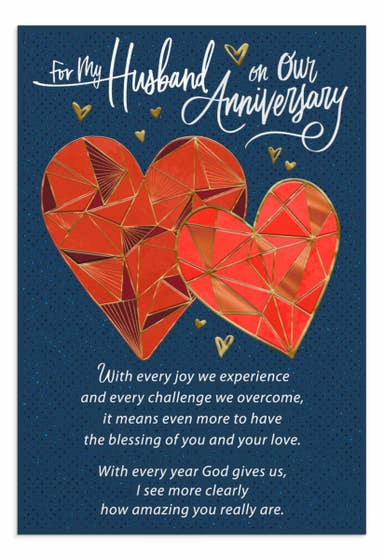 Anniversary - Husband - Joy We Experience - 1 Greeting Card