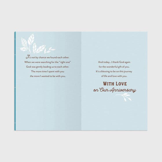 Anniversary - Husband - God's Man For Me - 1 Greeting Card