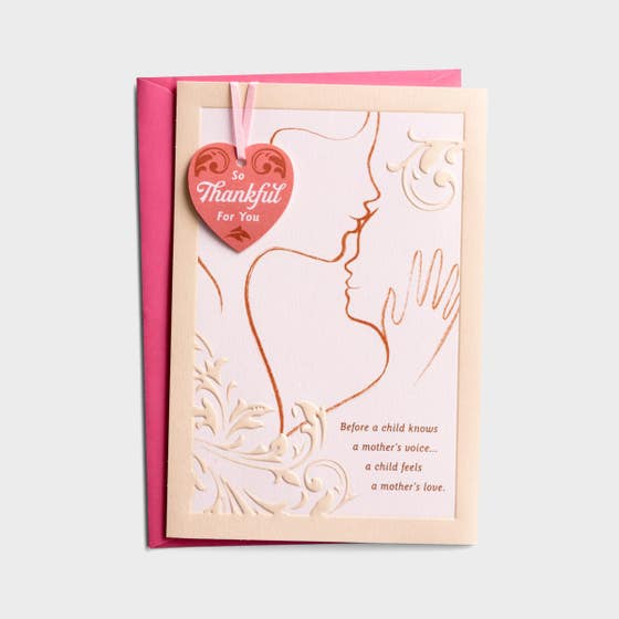 Mother's Day - Mom - So Thankful For You - 1 Greeting Card