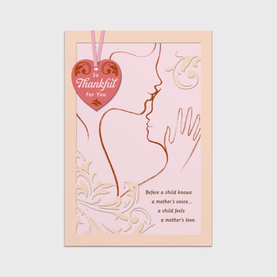Mother's Day - Mom - So Thankful For You - 1 Greeting Card