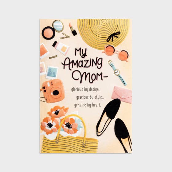 Mother's Day - Mom - My Amazing Mom - 1 Greeting Card