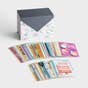 Greeting Card Organizer Box with Dividers and 24 Assorted Cards