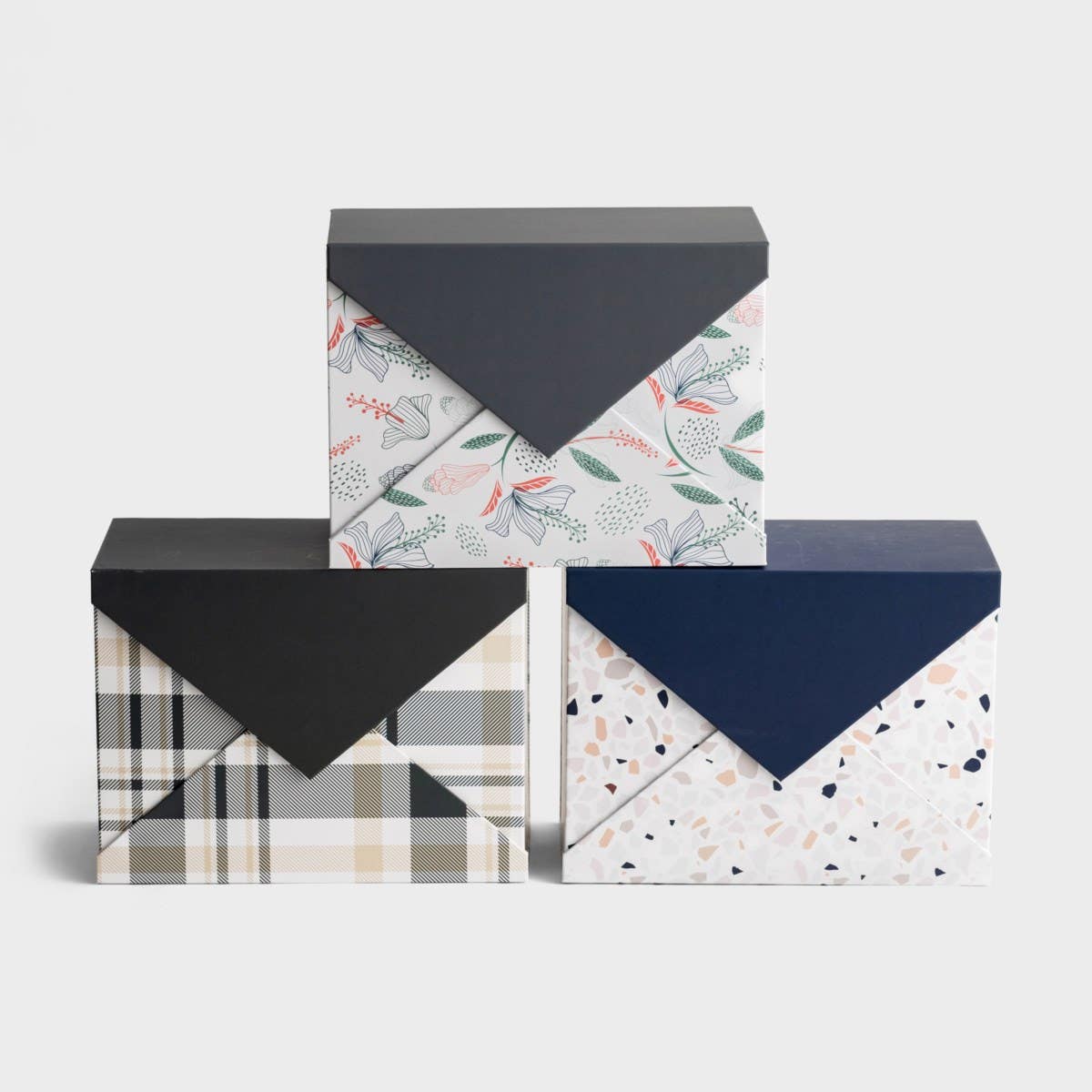 Greeting Card Organizer Box with Dividers and 24 Assorted Cards