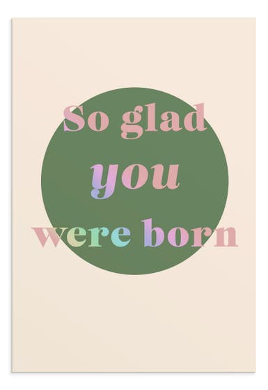 Noteworthy - Birthday - So Glad You Were Born - 3 Greeting Cards