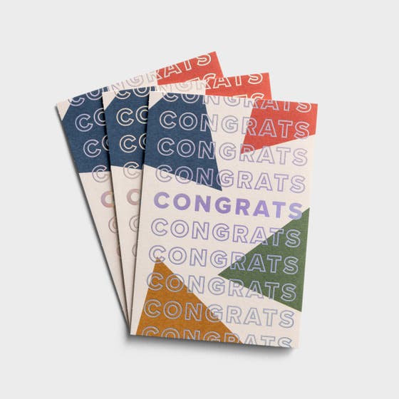 Noteworthy - Congratulations - Congrats - 3 Greeting Cards