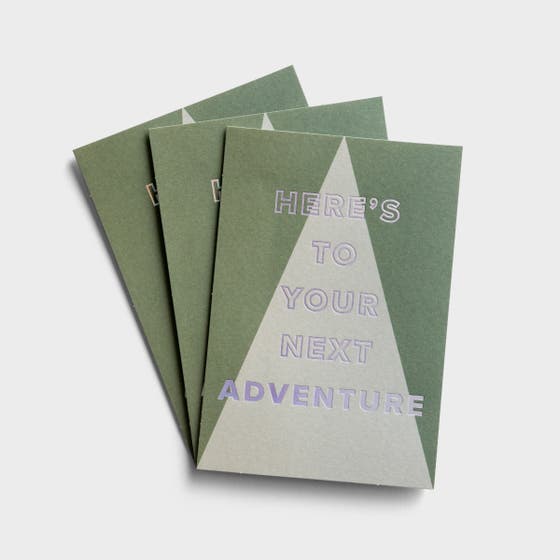 Noteworthy - For Anyone - Here's to your Next Adventure - 3 Greeting Cards

