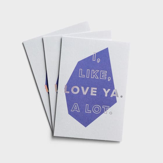 Noteworthy - For Anyone - Love Ya. A Lot. - 3 Greeting Cards