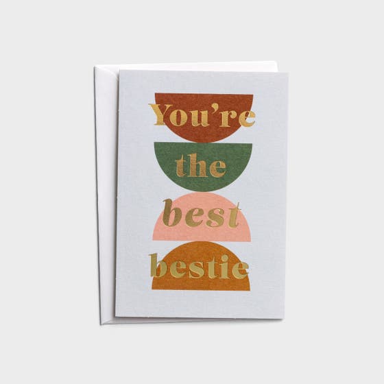 Noteworthy - For a Friend - Best Bestie - 3 Greeting Cards