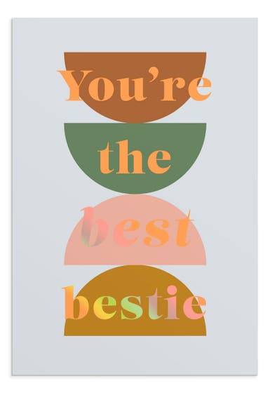 Noteworthy - For a Friend - Best Bestie - 3 Greeting Cards
