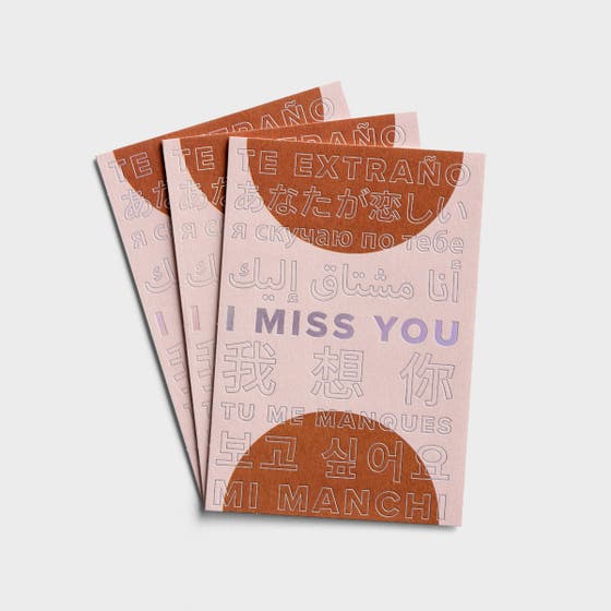 Noteworthy - For Anyone - I Miss You - 3 Greeting Cards