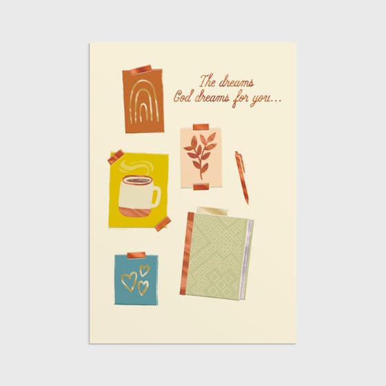 Appreciation - Dream God Dreams for You - Set of 6 Greeting Cards