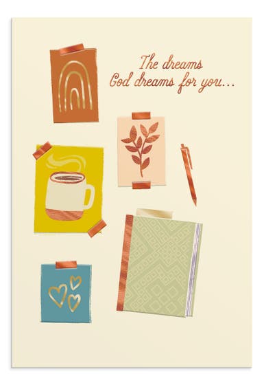 Appreciation - Dream God Dreams for You - Set of 6 Greeting Cards