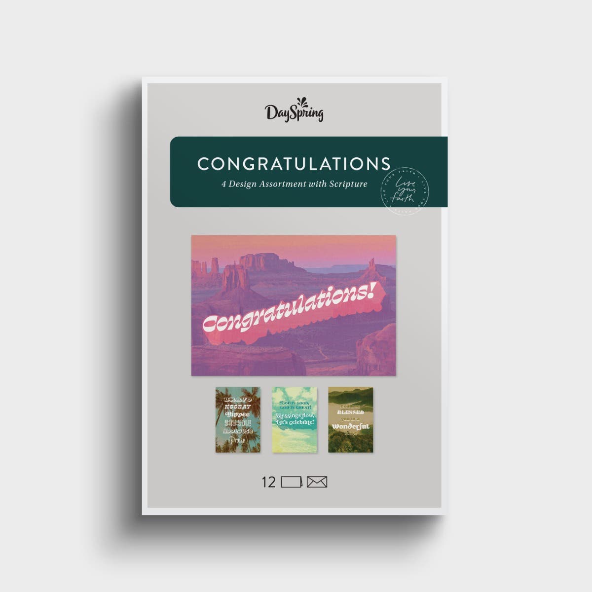 Congratulations - Yay You - 12 Boxed Cards and Envelopes