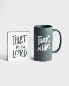 Trust In The Lord - True and Write - Mug & Plaque Gift Set