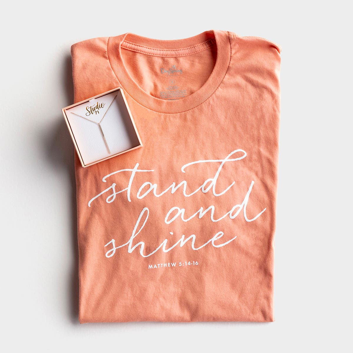 Stand + Shine - T-Shirt and Necklace Gift Set