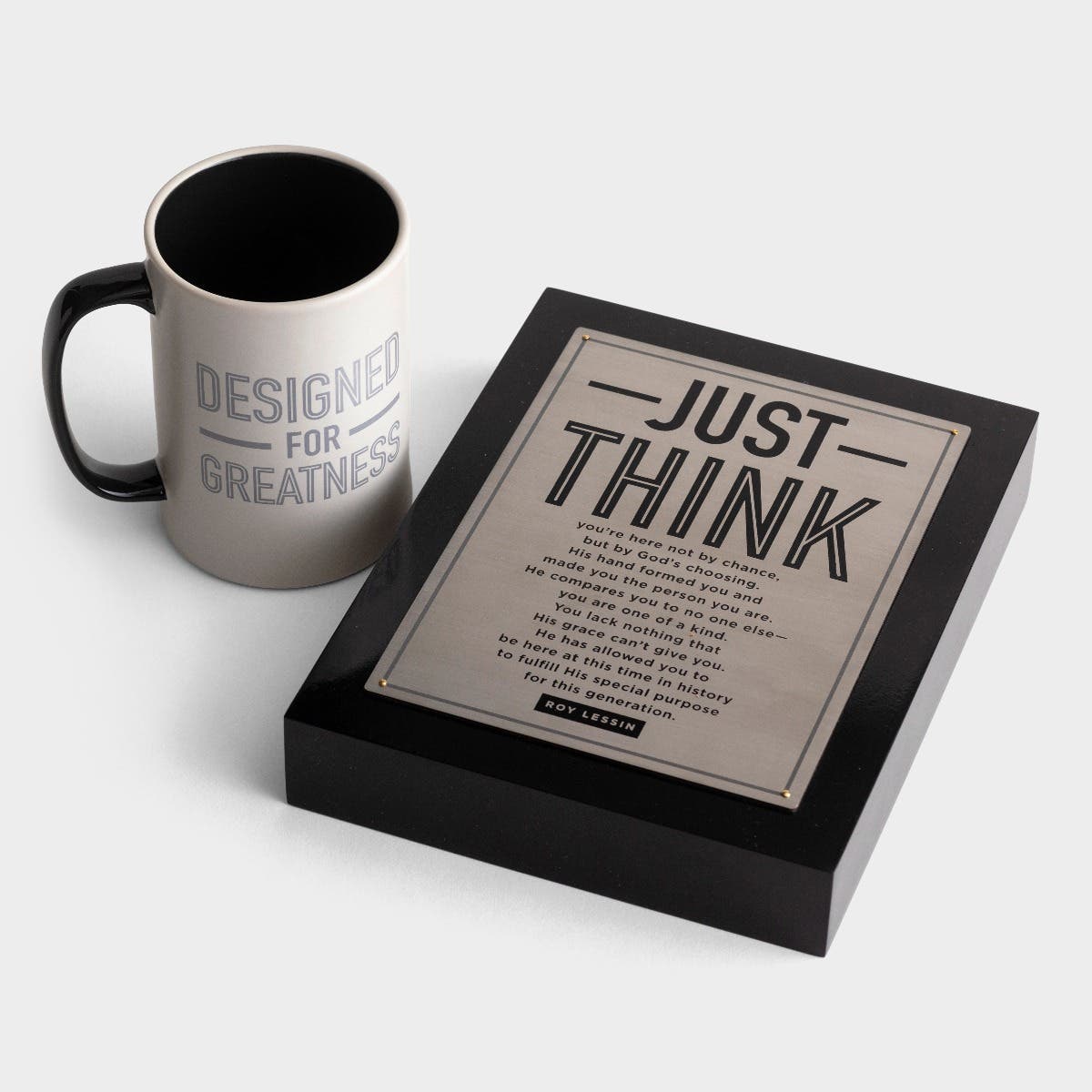 Just Think - Plaque & Mug Gift Set