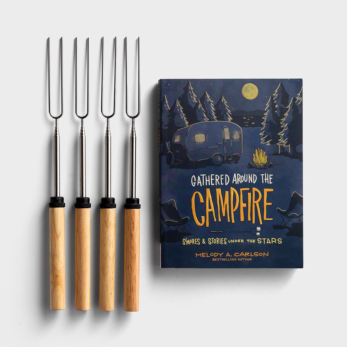 Around The Campfire - Book & S'mores Skewers - Gift Set