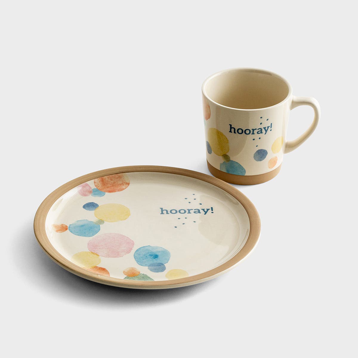 Hooray - Stoneware Mug & Plate - Gift Set
