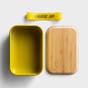 Joy - Glass Water Bottle Bamboo Lunch Box Set