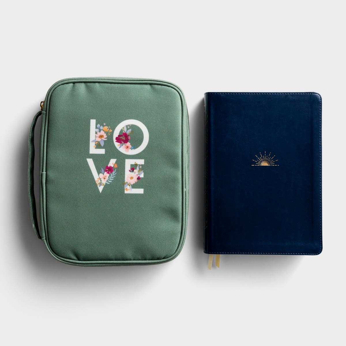 DaySpring Hope & Encouragement Navy Bible & Studio 71 Love Bible cover - Gift Set